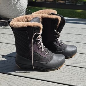 North Face Black and Brown Lace Up Boots
